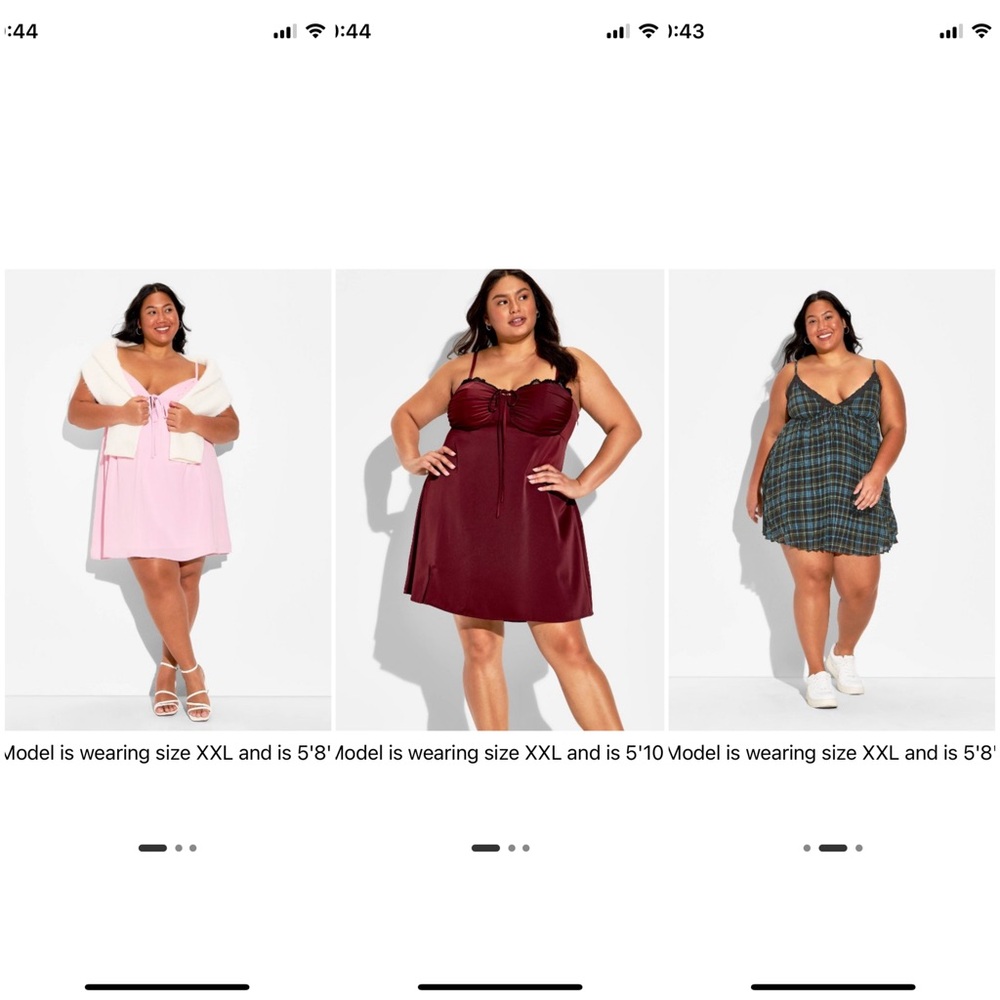 NWT TARGET BUNDLE OF THREE XXL DRESSES